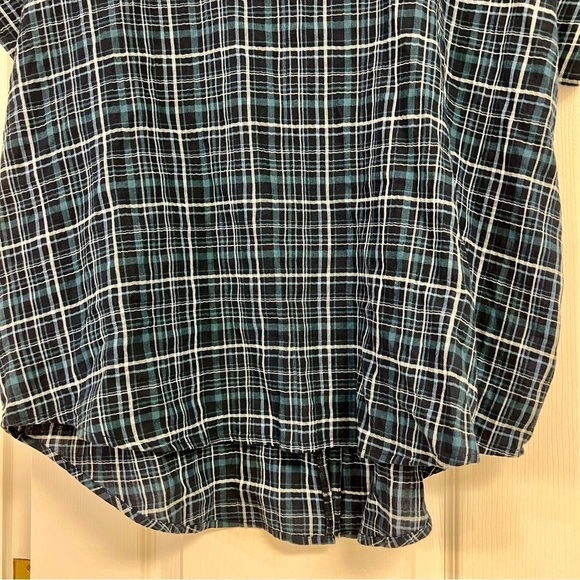 MADEWELL Swenson Popover Shirt in Morefield Plaid boxy cropped boho women’s M - Picture 4 of 12